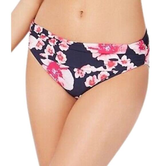 DKNY Women's Navy Floral Tankini Swimsuit Matching Set | XS - Picture 15 of 16